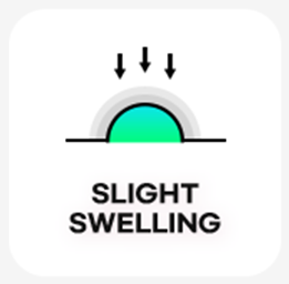 SLIGHT SWELLING — 肿胀较少