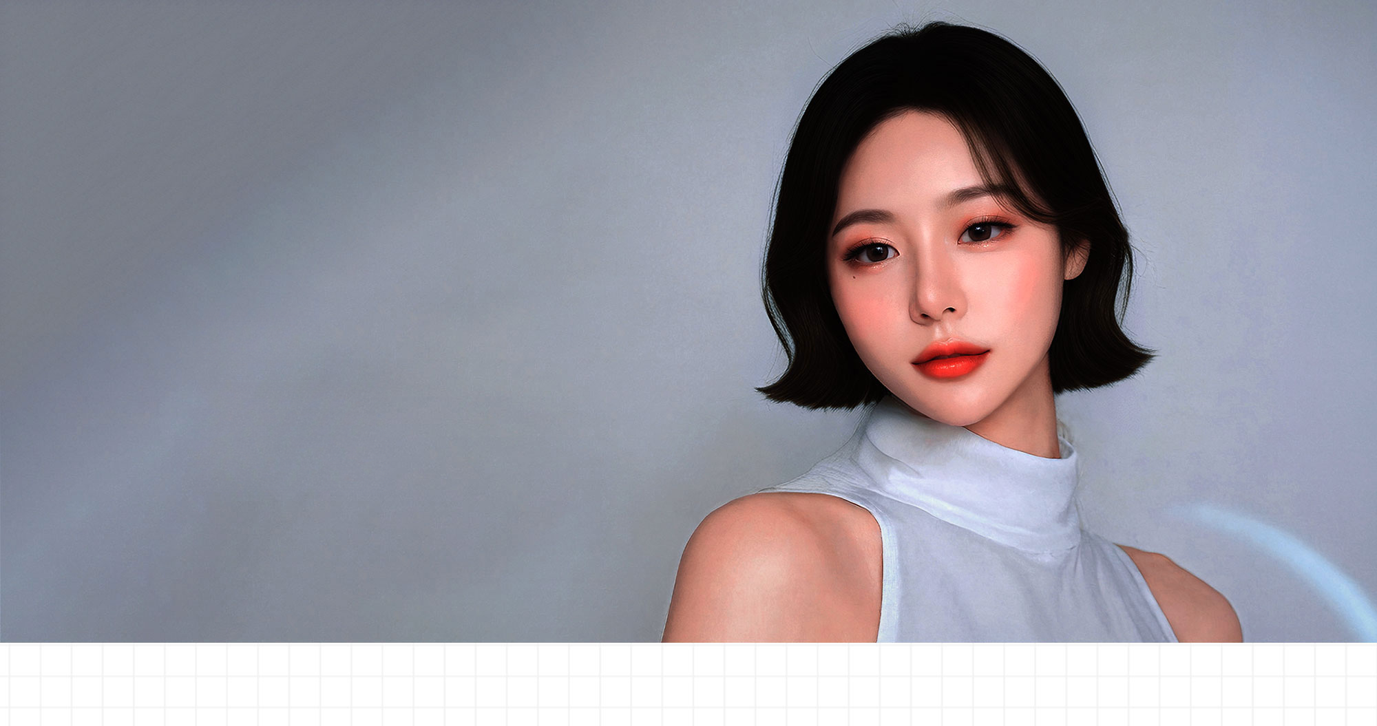 现代美学人中整形 — 干练波波头模特